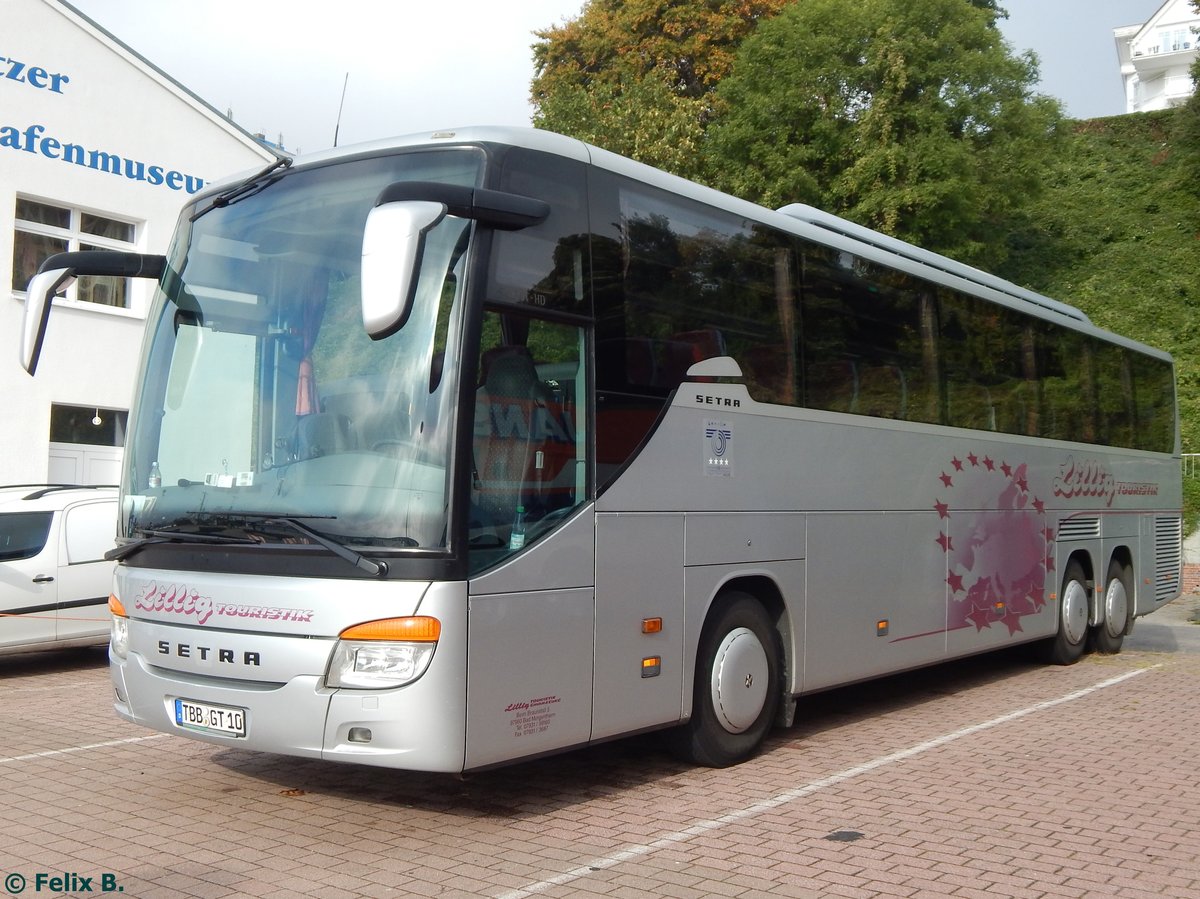 Setra 416 GT-HD von Lillig Touristik aus Deutschland im Stadthafen Sassnitz.