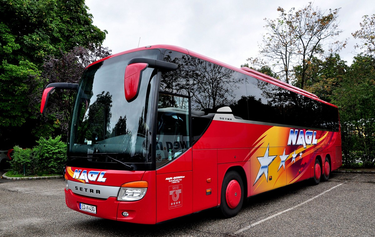 Setra 416 GT-HD von Nagl Reisen aus Deutschland am 30.8.2014 in Krems gesehen.