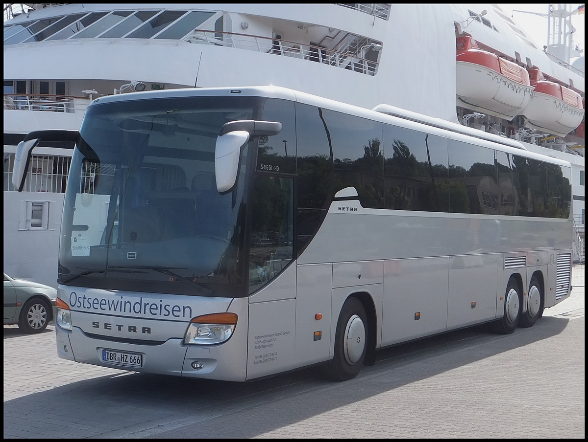 Setra 416 GT-HD von Ostseewindreisen aus Deutschland in Sassnitz.