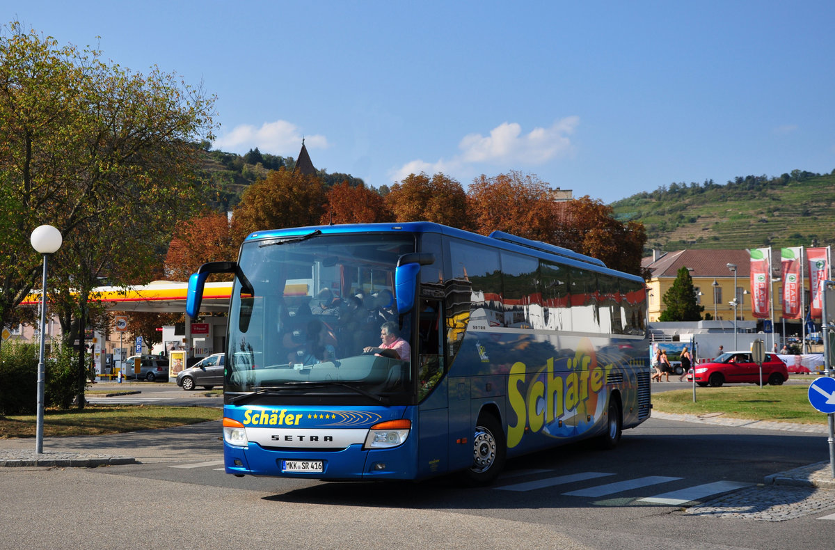 Setra 416 GT-HD von Schfer Reisen aus der BRD in Krems.