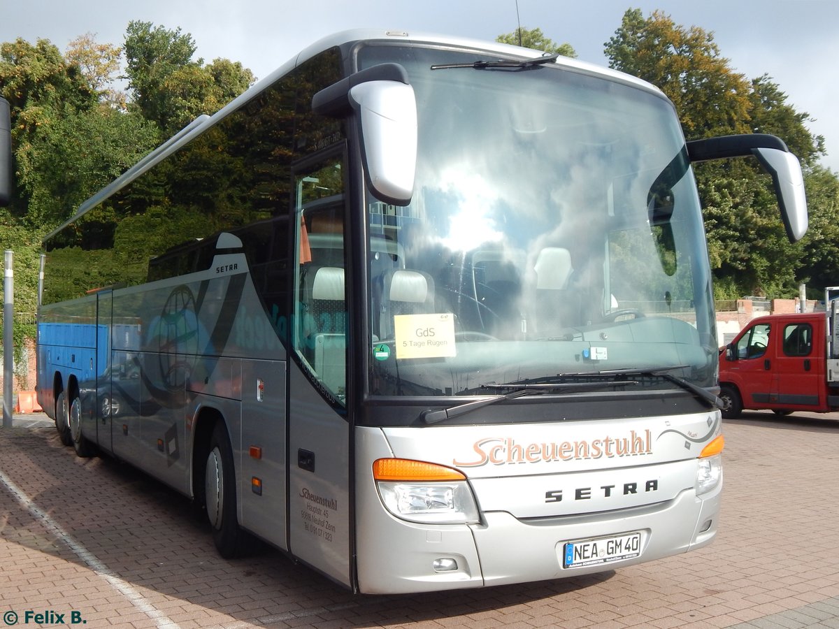 Setra 416 GT-HD von Scheuenstuhl aus Deutschland im Stadthafen Sassnitz.