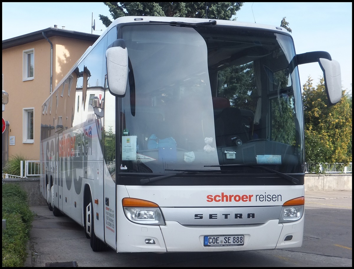 Setra 416 GT-HD von Schroer Reisen aus Deutschland in Sassnitz.