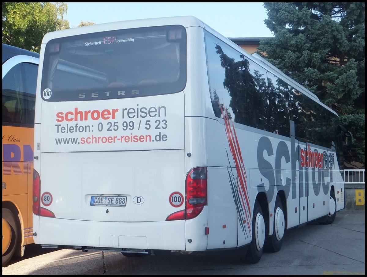 Setra 416 GT-HD von Schroer Reisen aus Deutschland in Sassnitz.