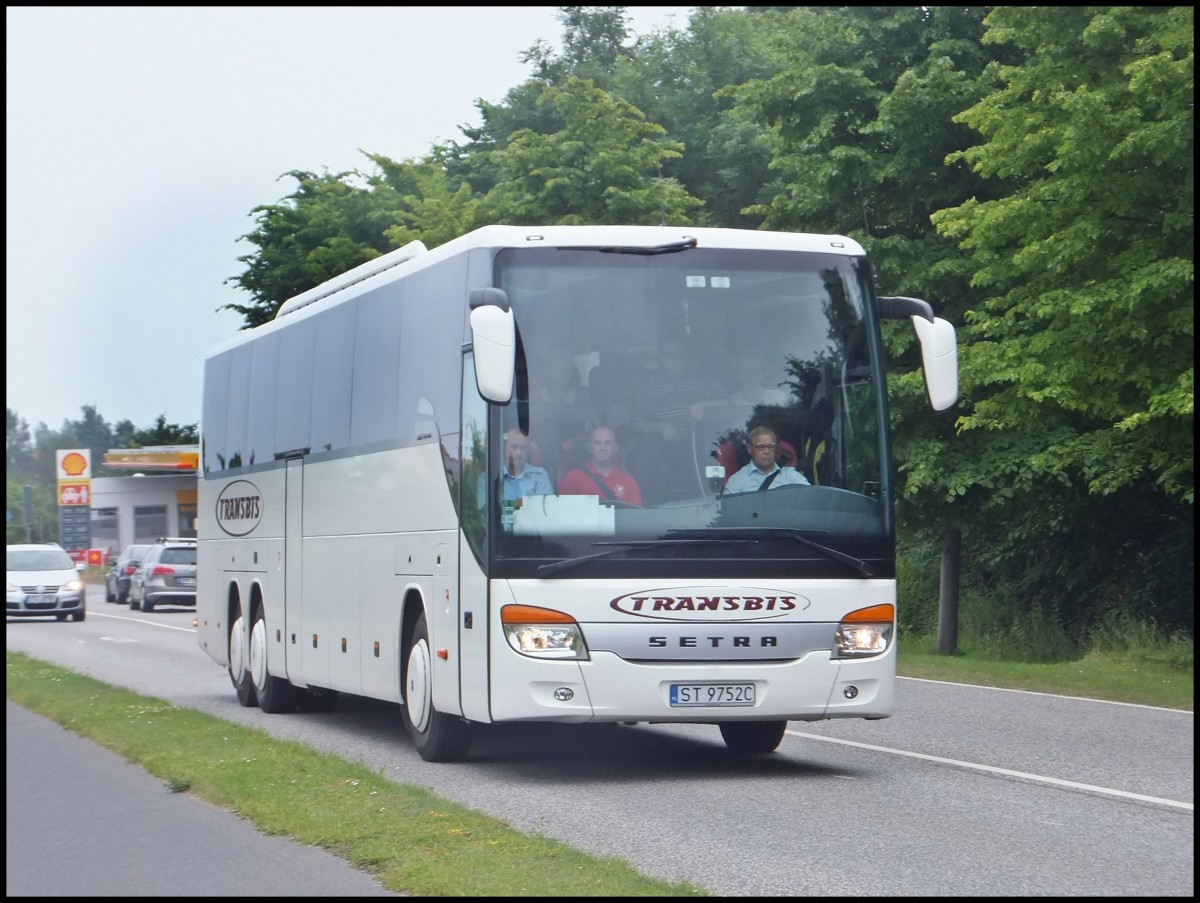 Setra 416 GT-HD von Transbis aus Polen in Sassnitz.