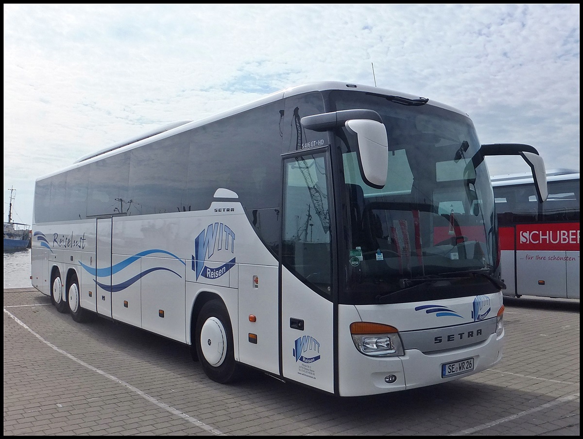 Setra 416 GT-HD von Witt Reisen aus Deutschland im Stadthafen Sassnitz.