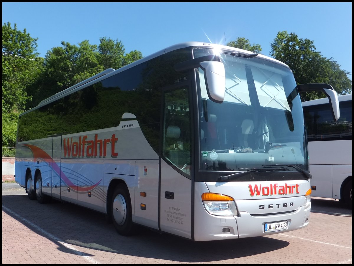 Setra 416 GT-HD von Wolfahrt aus Deutschland im Stadthafen Sassnitz.