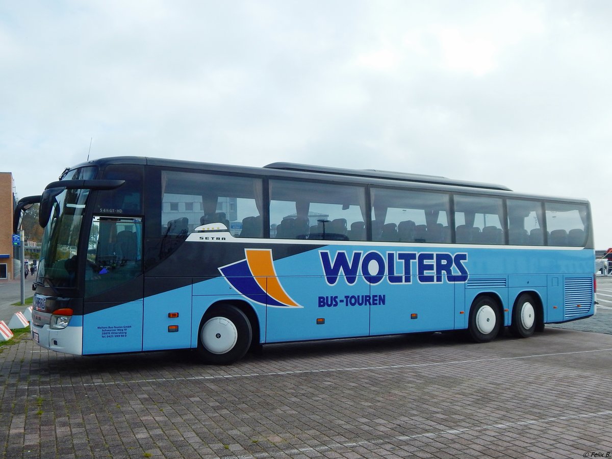 Setra 416 GT-HD von Wolters aus Deutschland im Stadthafen Sassnitz.