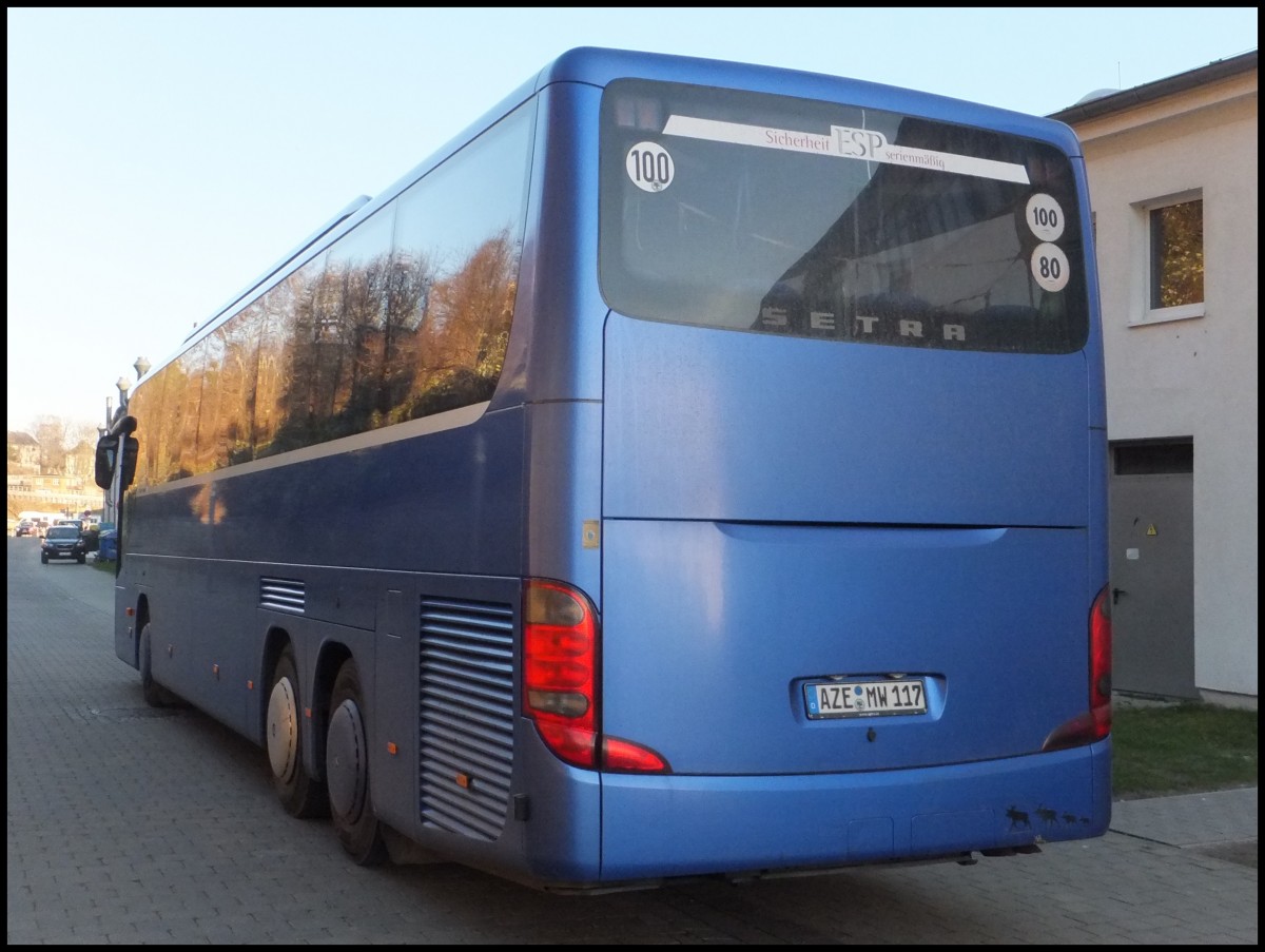 Setra 416 GT-HD von Wricke Touristik aus Deutschland im Stadthafen Sassnitz.