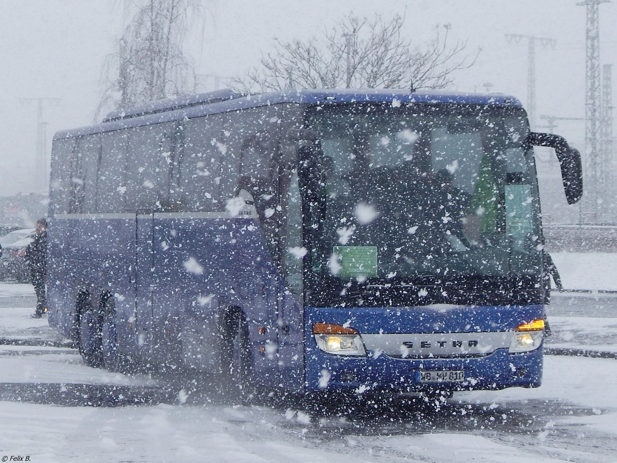 Setra 416 GT-HD von Wricke Touristik aus Deutschland in Neubrandenburg.