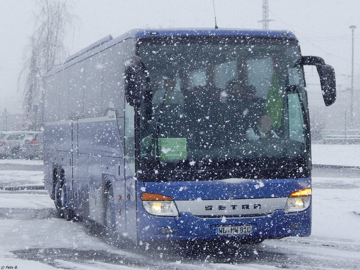 Setra 416 GT-HD von Wricke Touristik aus Deutschland in Neubrandenburg.