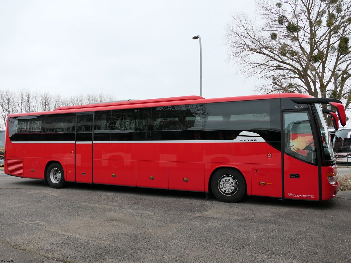 Setra 416 GT von URB aus Deutschland (ex Hofmann Omnibusgesellschaft - FÜ-H 1380) in Ueckermünde.