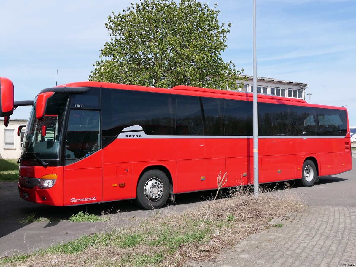 Setra 416 GT von URB aus Deutschland (ex Hofmann Omnibusgesellschaft - FÜ-H 1380) in Ueckermünde.