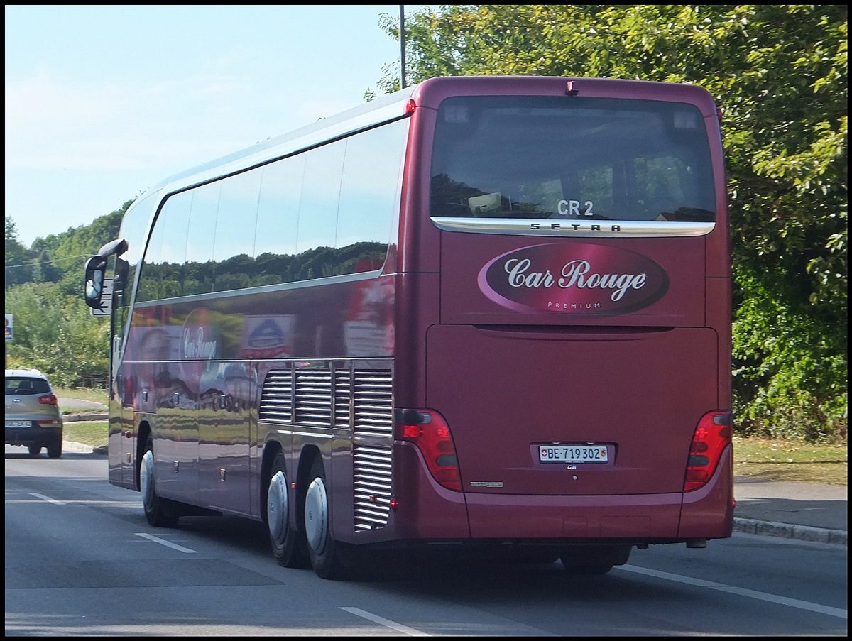 Setra 416 HDH von Car Rouge aus der Schweiz in Sassnitz.