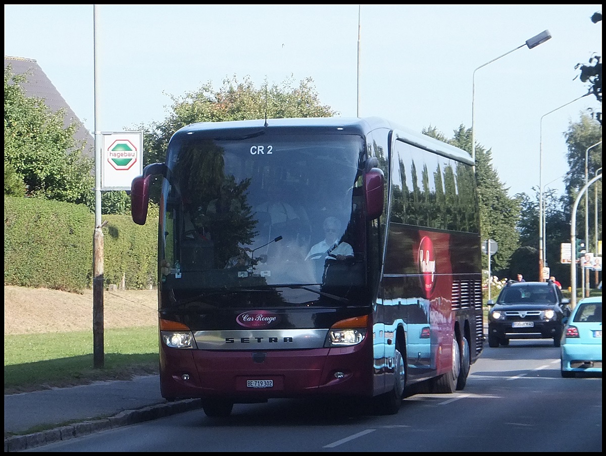 Setra 416 HDH von Car Rouge aus der Schweiz in Sassnitz.