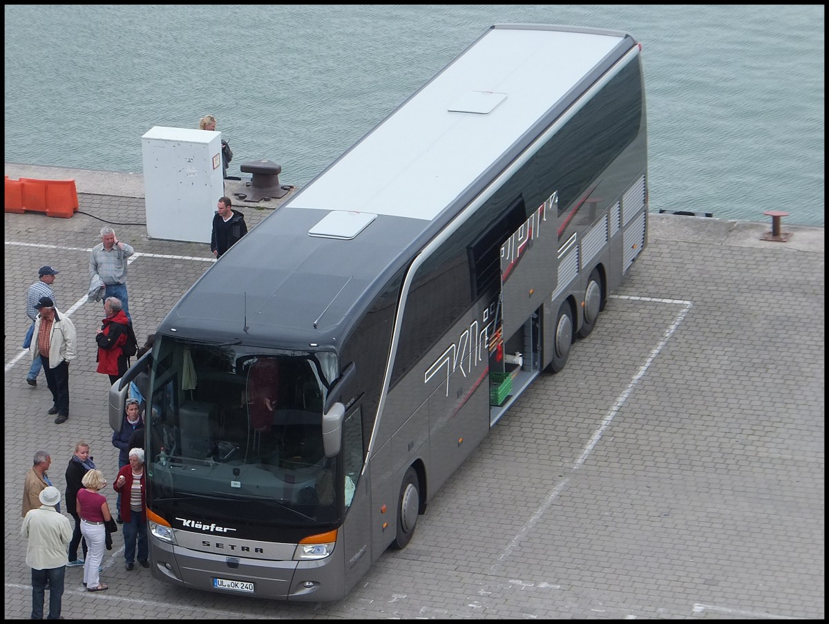 Setra 416 HDH von Klpfer aus Deutschland im Stadthafen Sassnitz.