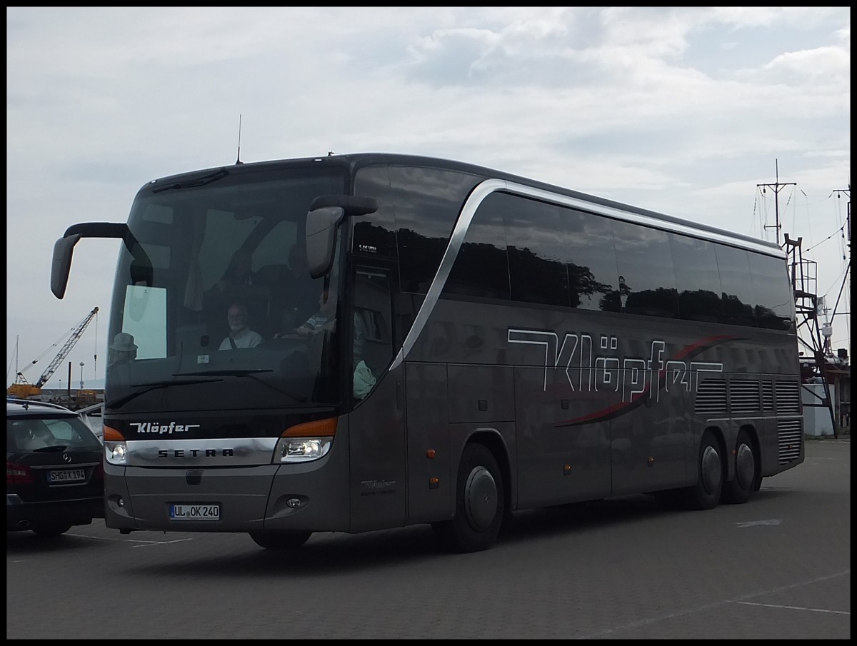 Setra 416 HDH von Klpfer aus Deutschland im Stadthafen Sassnitz.