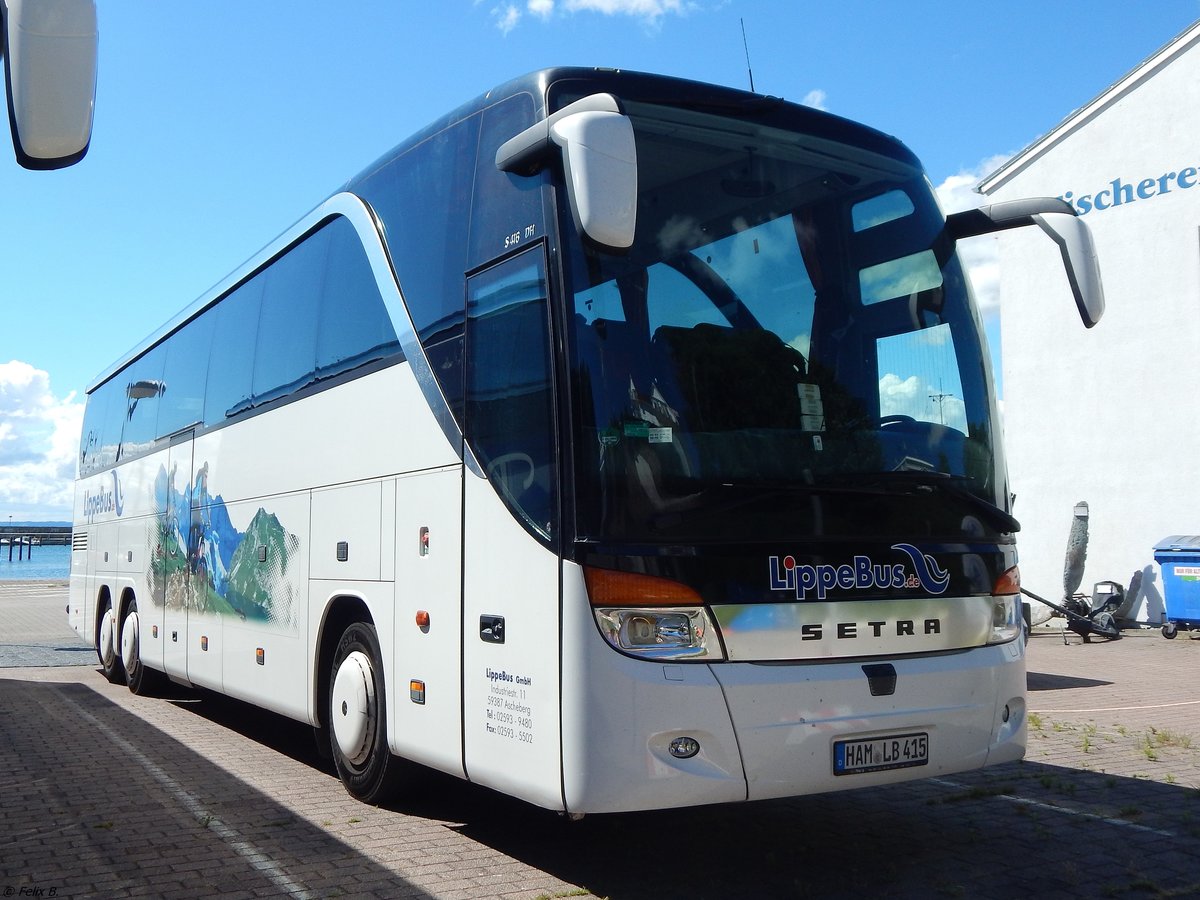 Setra 416 HDH von Lippe Bus aus Deutschland im Stadthafen Sassnitz.