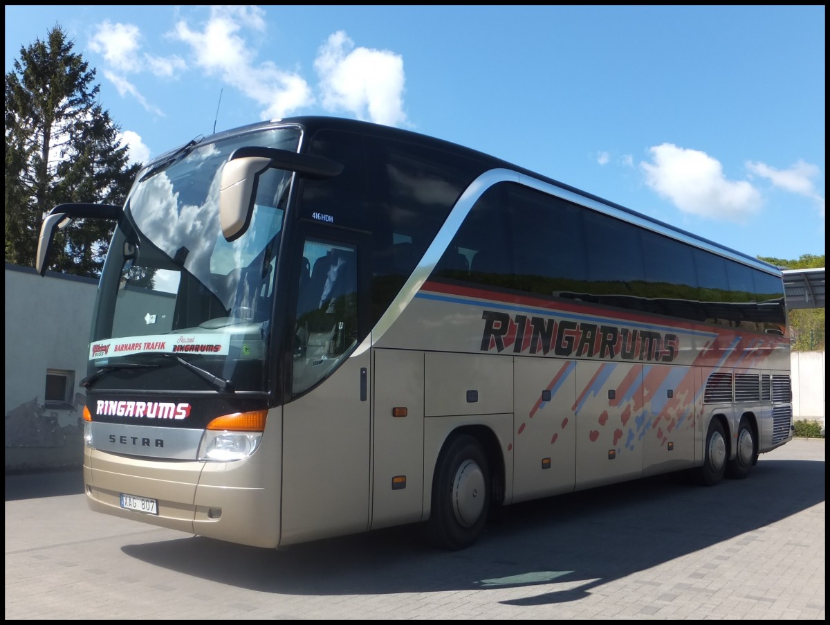 Setra 416 HDH von Ringarums aus Schweden in Sassnitz.