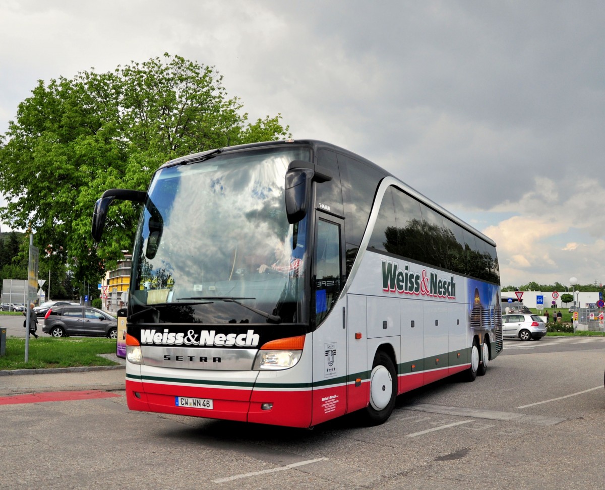 Setra 416 HDH von Weiss & Nesch aus Deutschland am 31.Mai 2014 in Krems geshen.