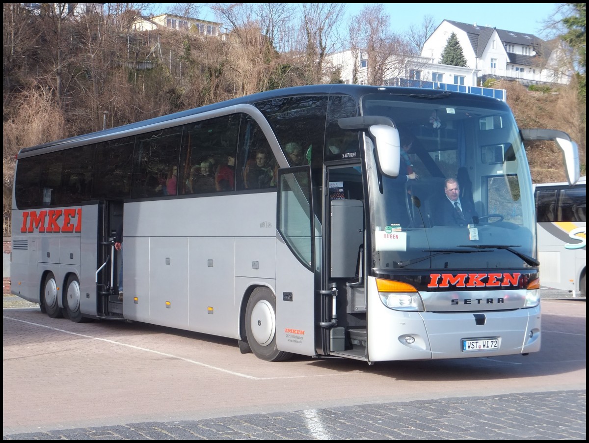 Setra 417 HDH von Imken aus Deutschland im Stadthafen Sassnitz.