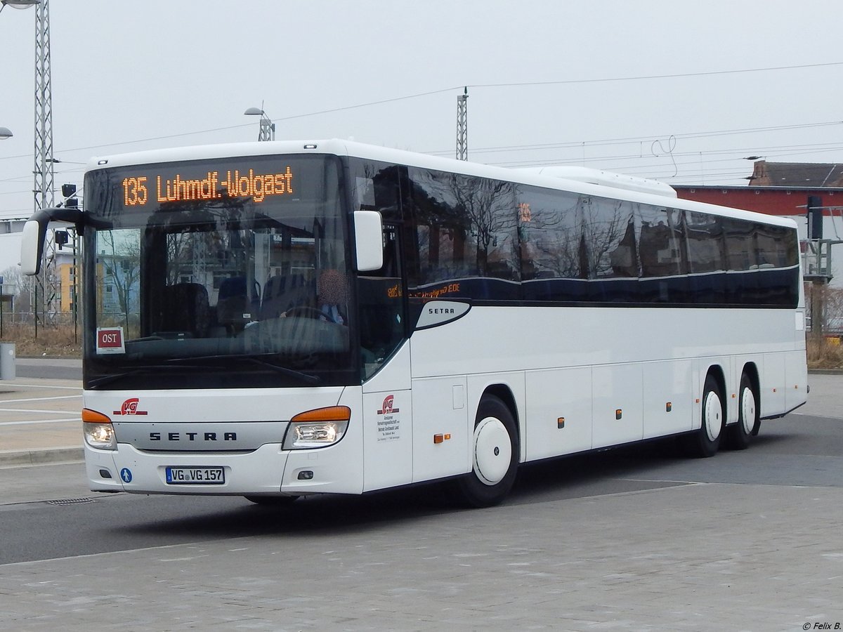 Setra 419 UL der Anklamer Verkehrsgesellschaft mbH in Greifswald.