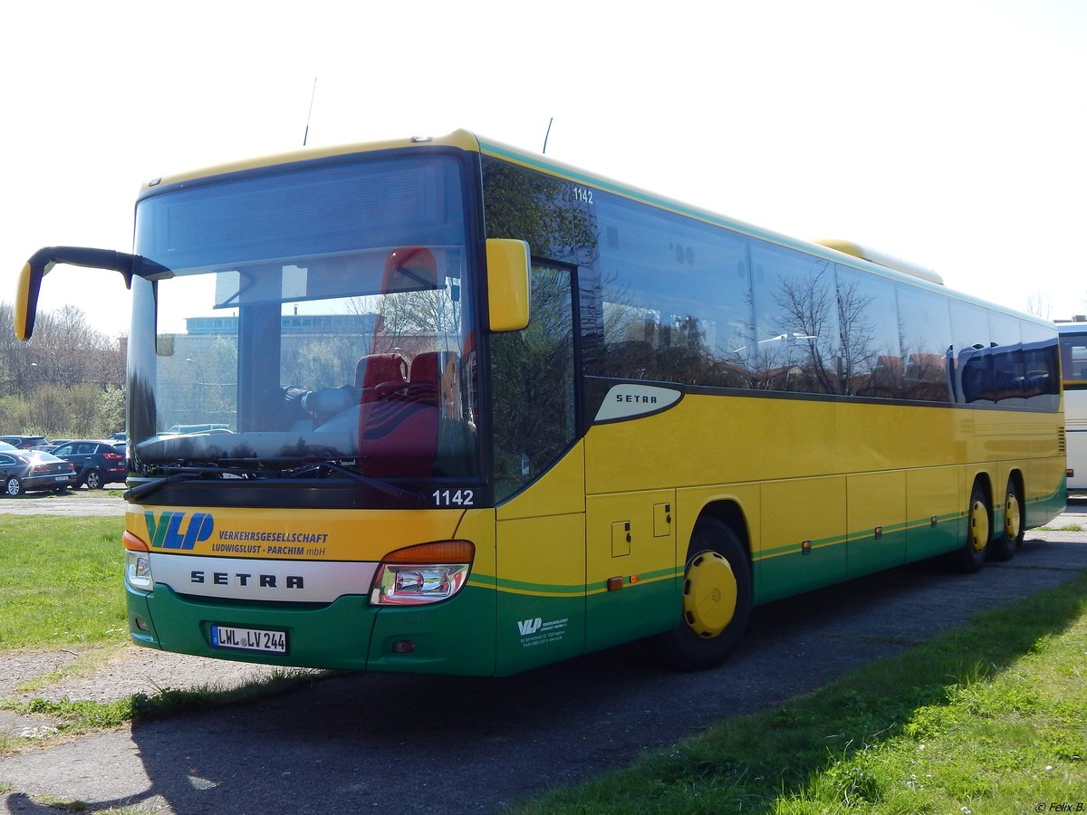 Setra 419 UL der Verkehrsgesellschaft Ludwigslust-Parchim mbH in Sassnitz.