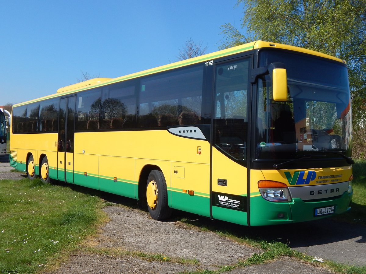 Setra 419 UL der Verkehrsgesellschaft Ludwigslust-Parchim mbH in Sassnitz.