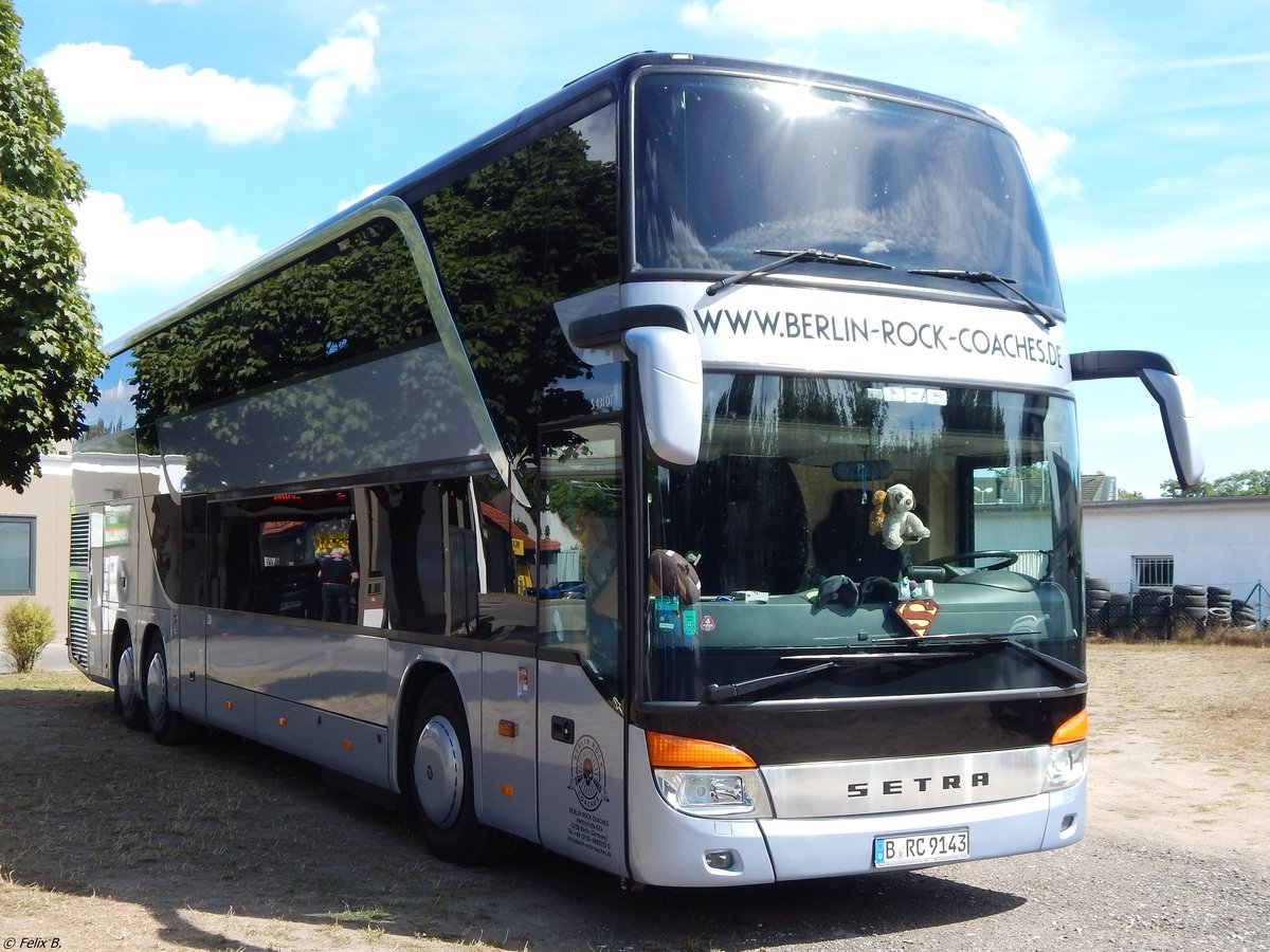 Setra 431 DT von Berlin-Rock-Coaches aus Deutschland in Binz.