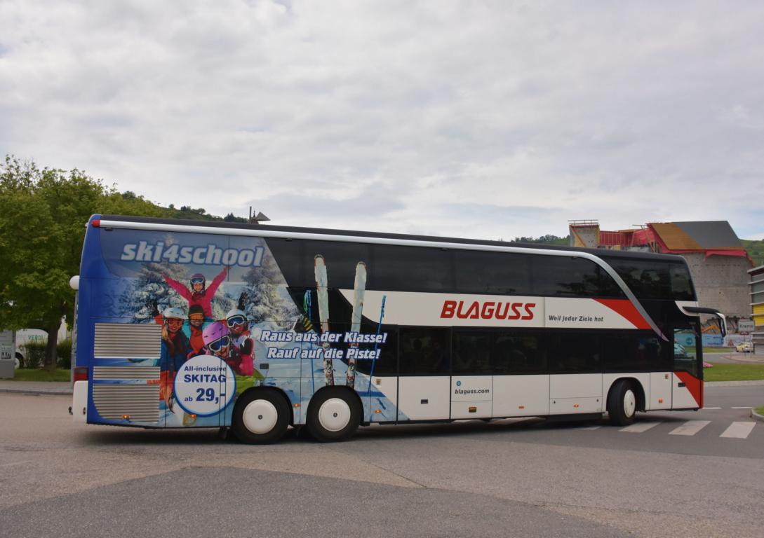 Setra 431 DT von Blaguss Reisen aus Wien 2018 in Krems.