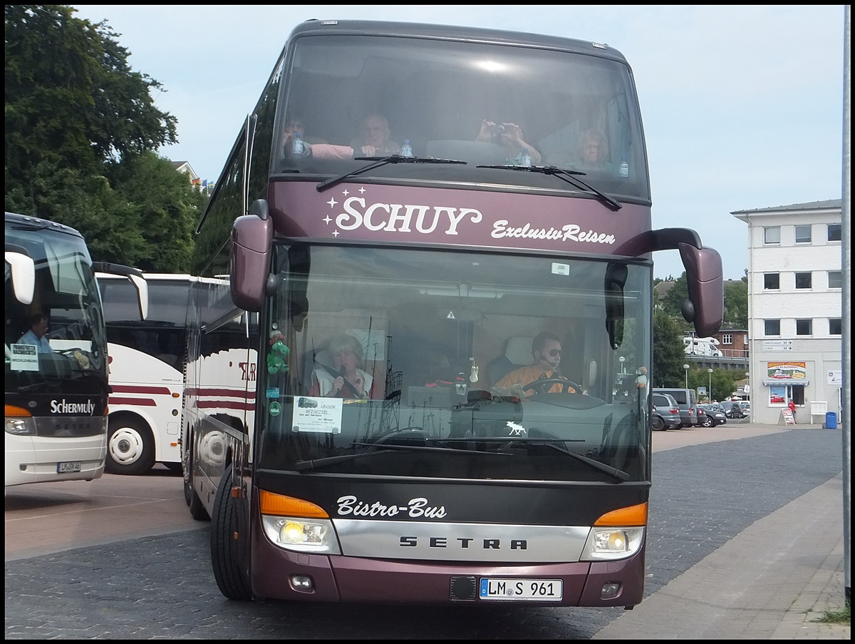 Setra 431 DT von Schuy aus Deutschland im Stadthafen Sassnitz.