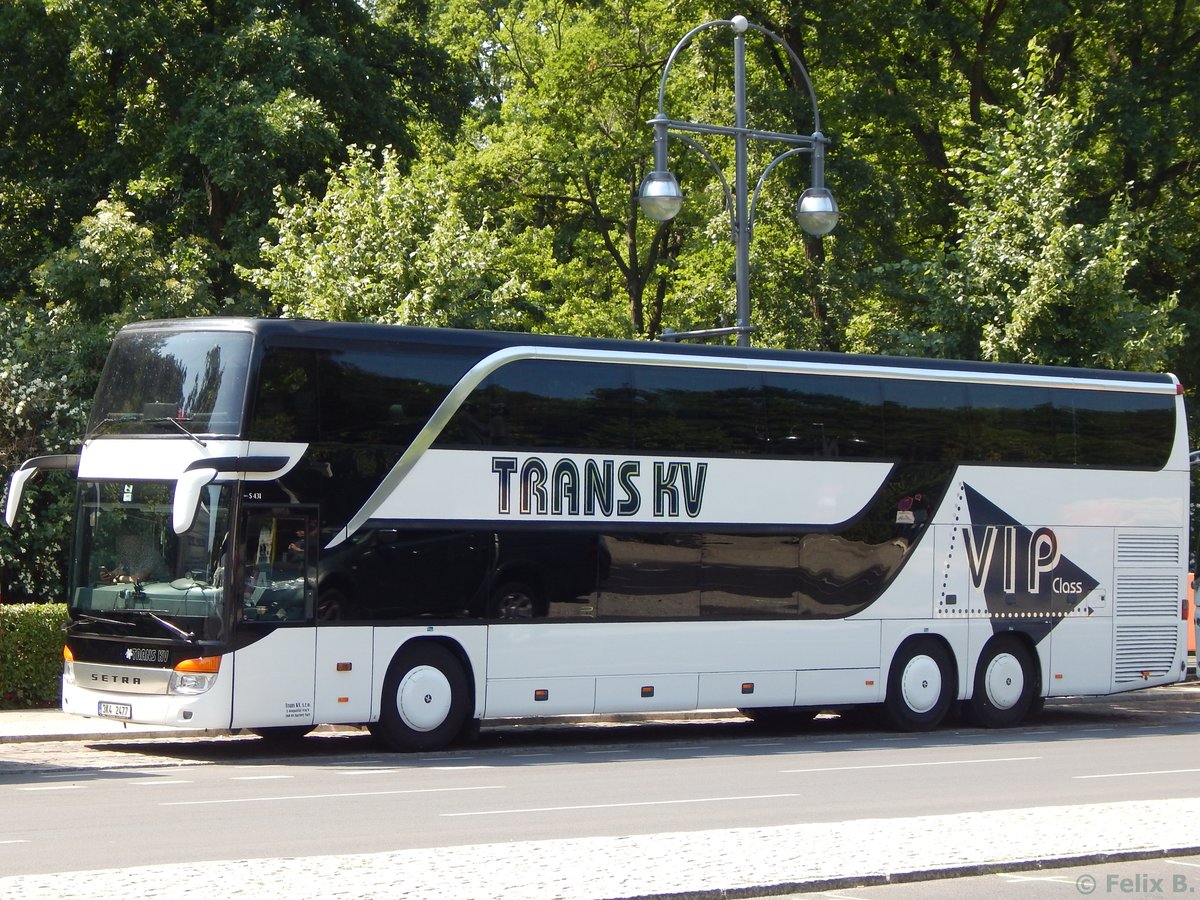 Setra 431 DT von Trans KV aus Tschechien in Berlin.