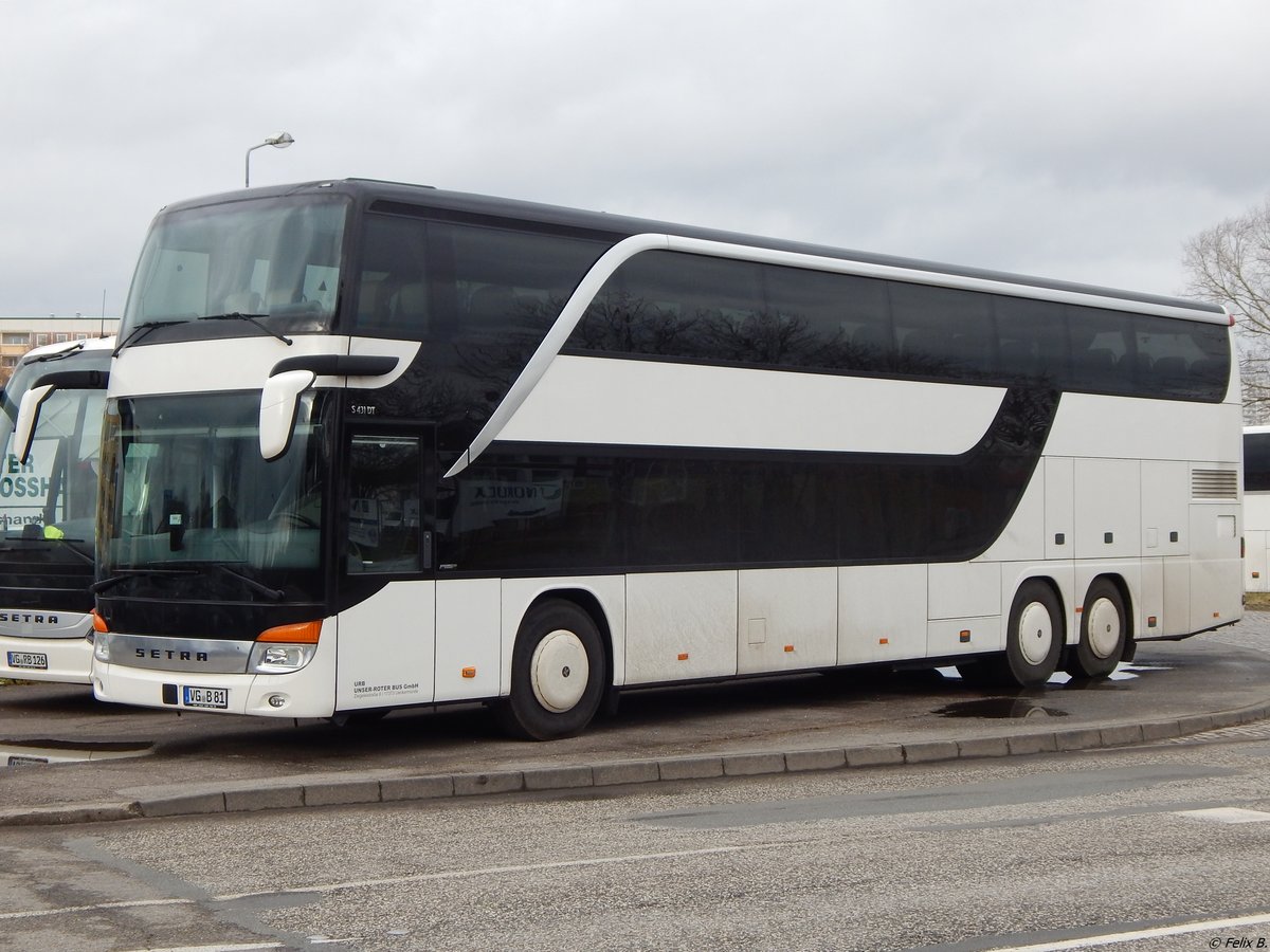 Setra 431 DT von URB aus Deutschland in Rostock.