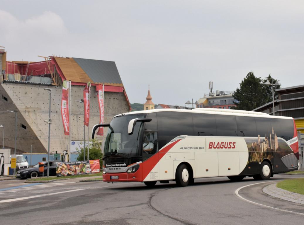 Setra der 500er Serie von Blaguss Slovakia 2018 in Krems gesehen.