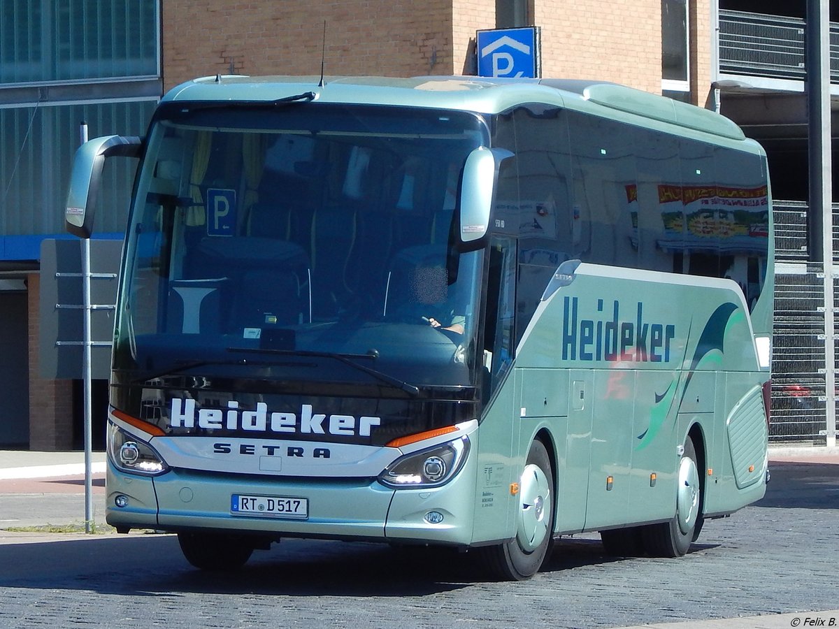 Setra 511 HD von Heideker aus Deutschland im Stadthafen Sassnitz.