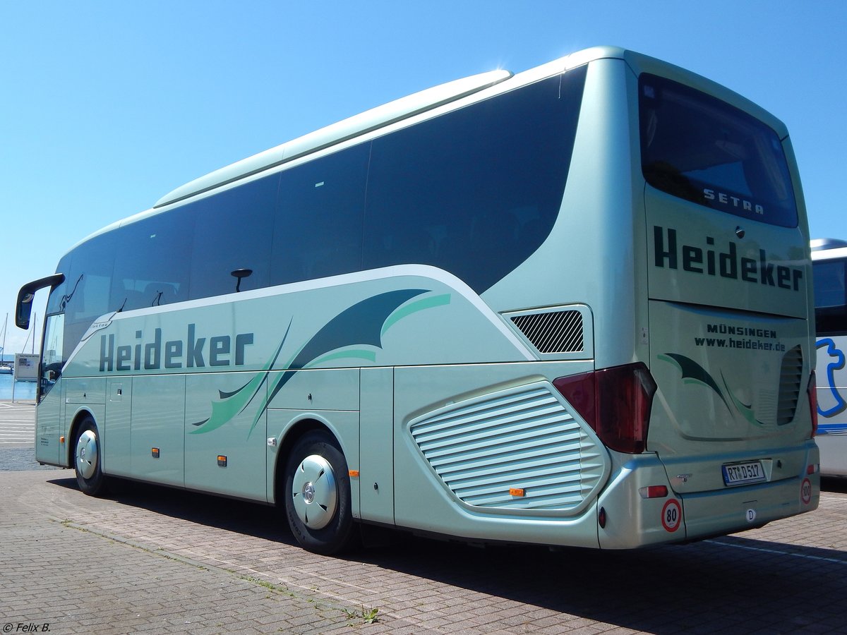 Setra 511 HD von Heideker aus Deutschland im Stadthafen Sassnitz. 