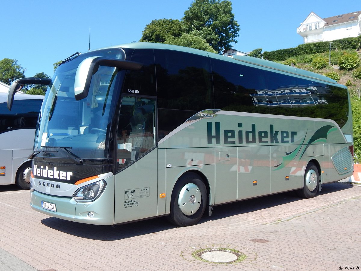 Setra 511 HD von Heideker aus Deutschland im Stadthafen Sassnitz. 