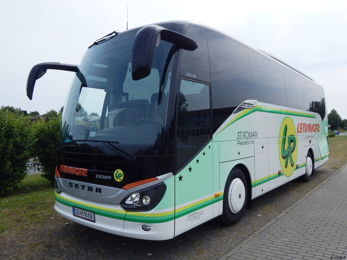 Setra 511 HD von Leidinger aus Österreich in Sassnitz.