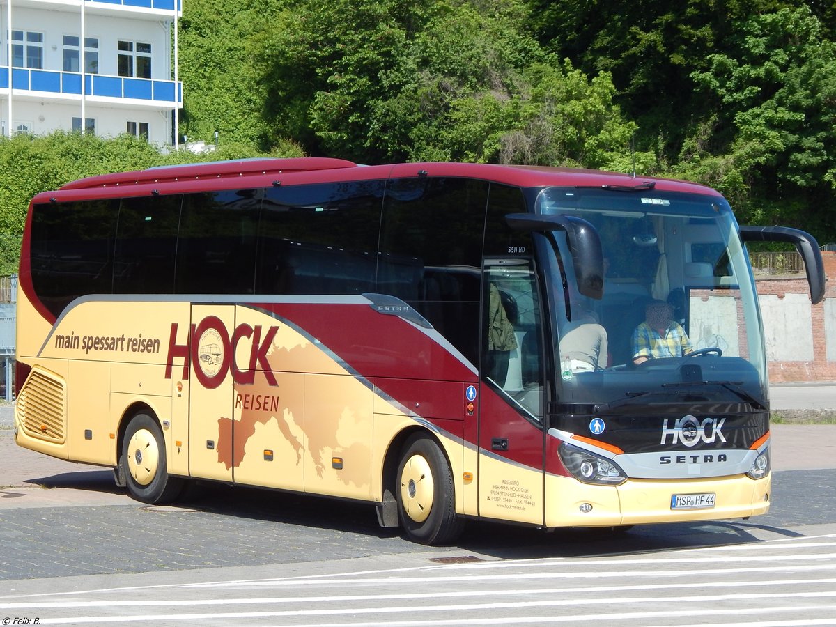 Setra 511 HD von Reisebüro Hock aus Deutschland im Stadthafen Sassnitz.