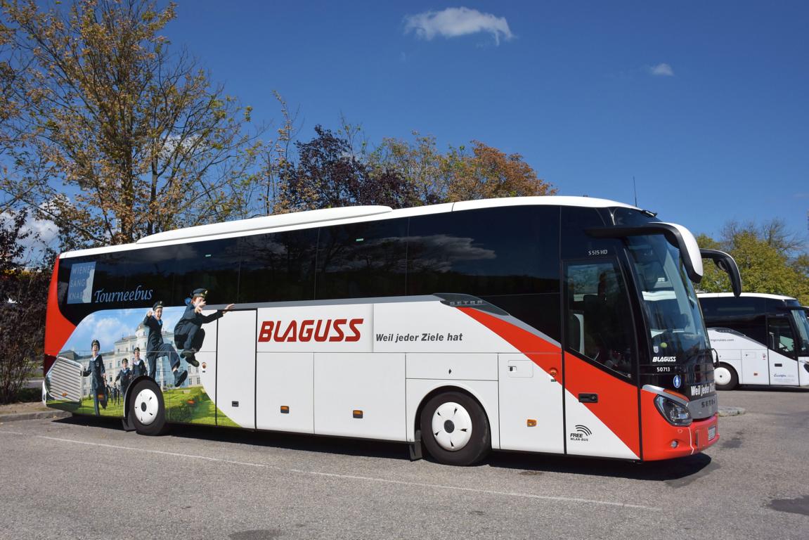 Setra 515 HD von Blaguss Reisen aus Wien im August 2017 in Krems.