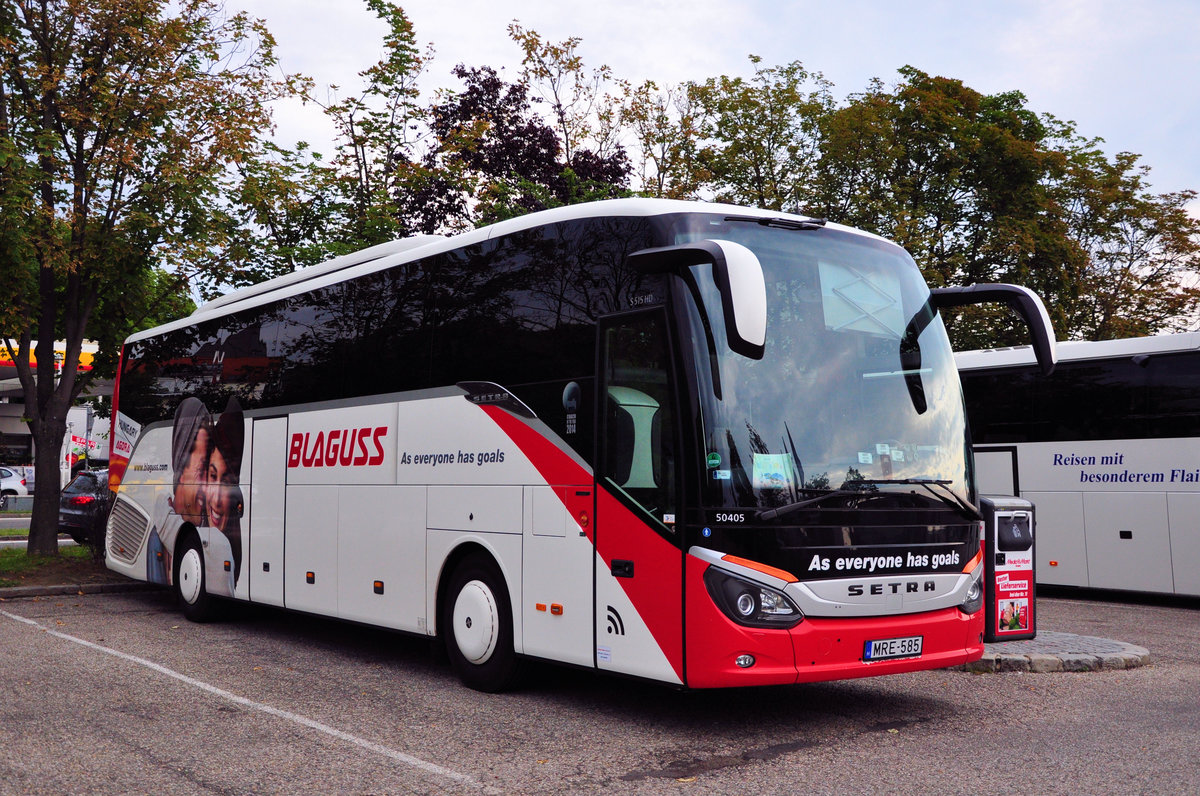 Setra 515 HD von Blaguss Ungarn in Krems gesehen.