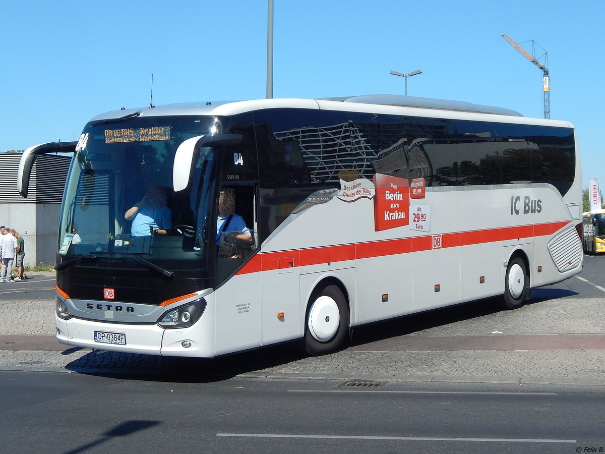 Setra 515 HD von DB IC/Sindbad aus Polen in Berlin. 