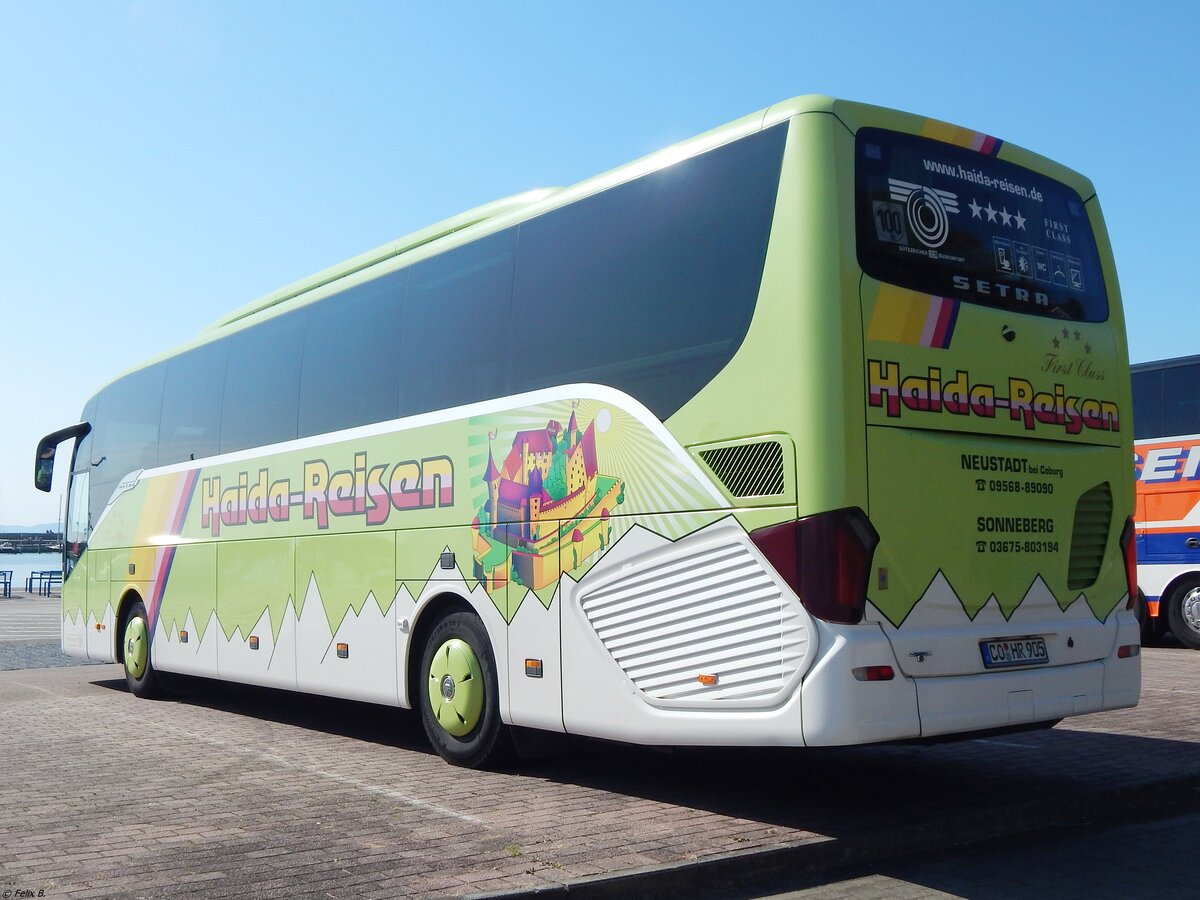 Setra 515 HD von Haida-Reisen aus Deutschland im Stadthafen Sassnitz.