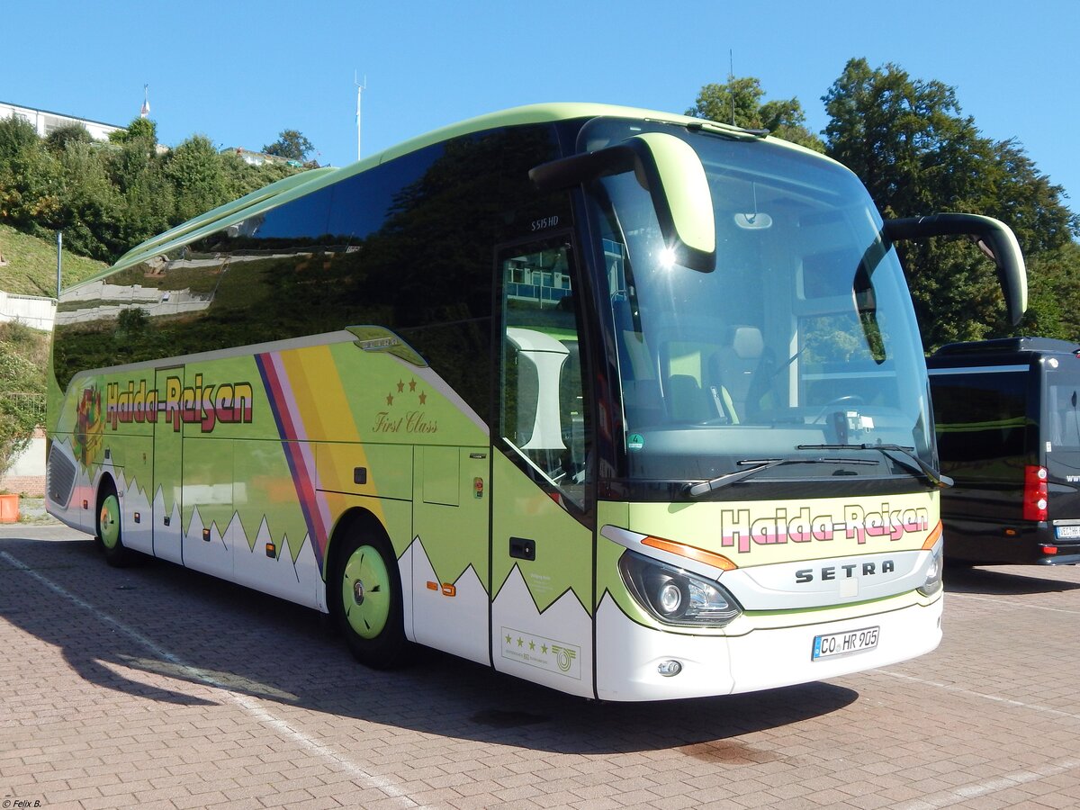 Setra 515 HD von Haida-Reisen aus Deutschland im Stadthafen Sassnitz.