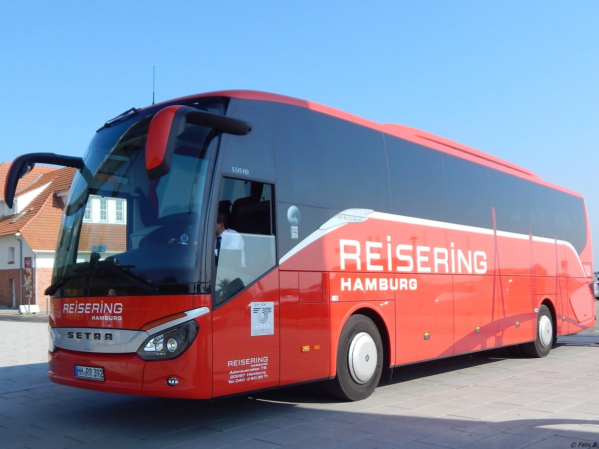 Setra 515 HD von Reisering Hamburg aus Deutschland im Stadthafen Sassnitz.