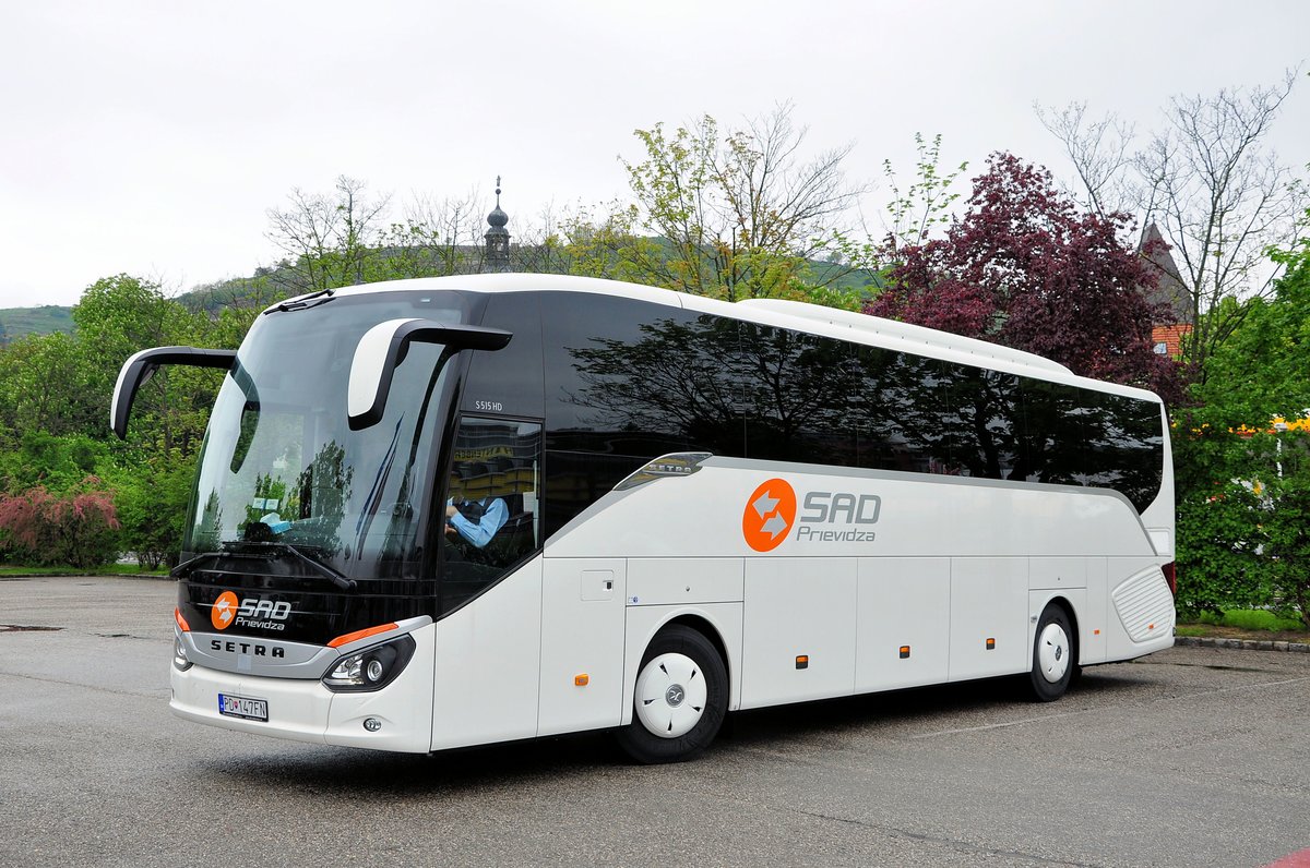 Setra 515 HD von SAD Prievidza aus der SK in Krems.