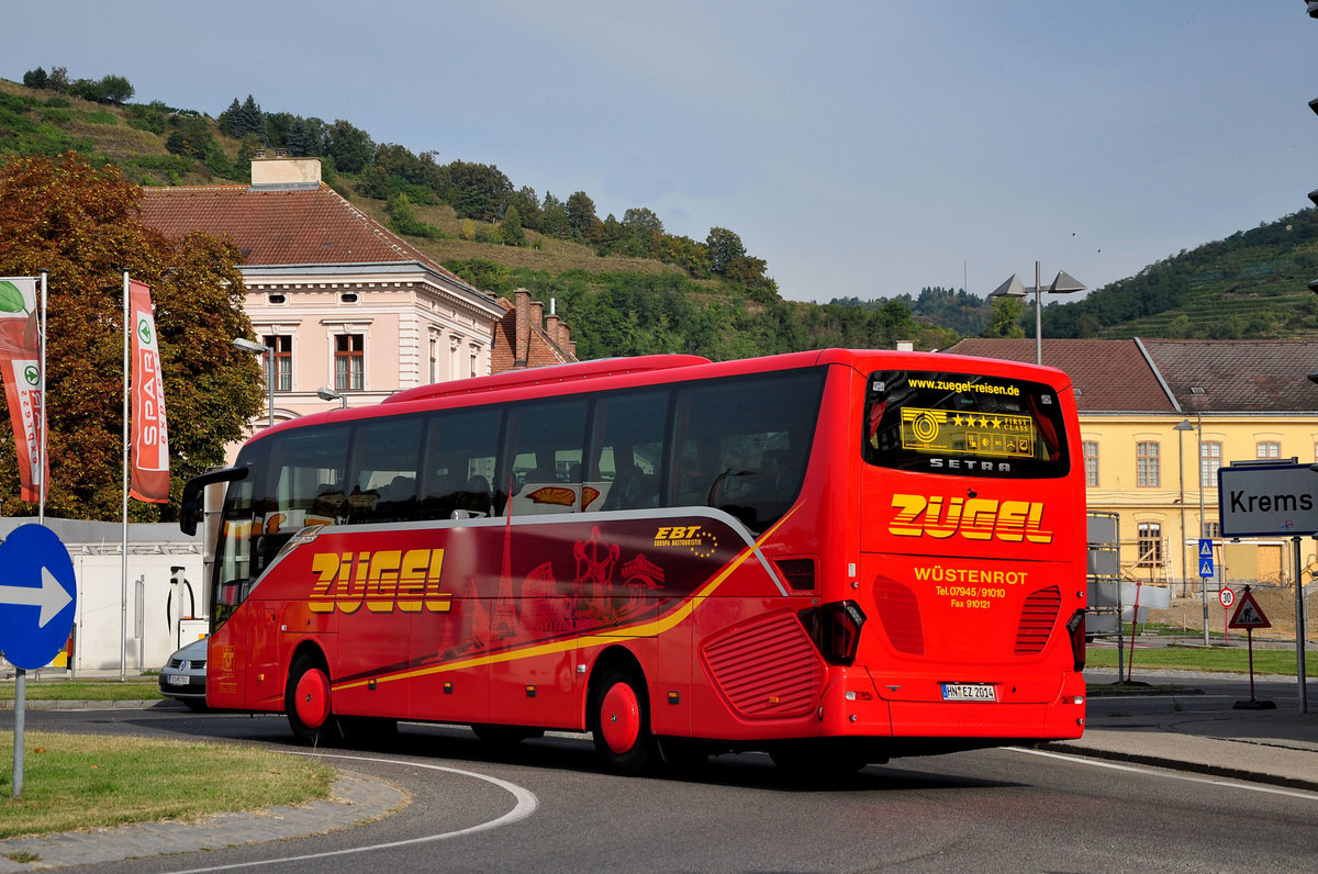 Setra 515 HD von Zgel Reisen aus der BRD in Krems gesehen.