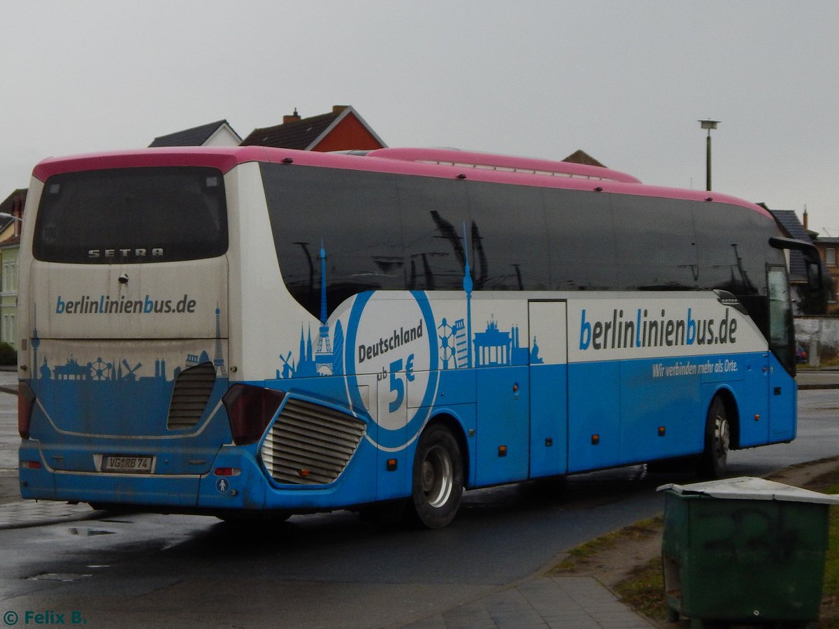 Setra 516 HD von BerlinLinienBus/URB in Neubrandenburg. 