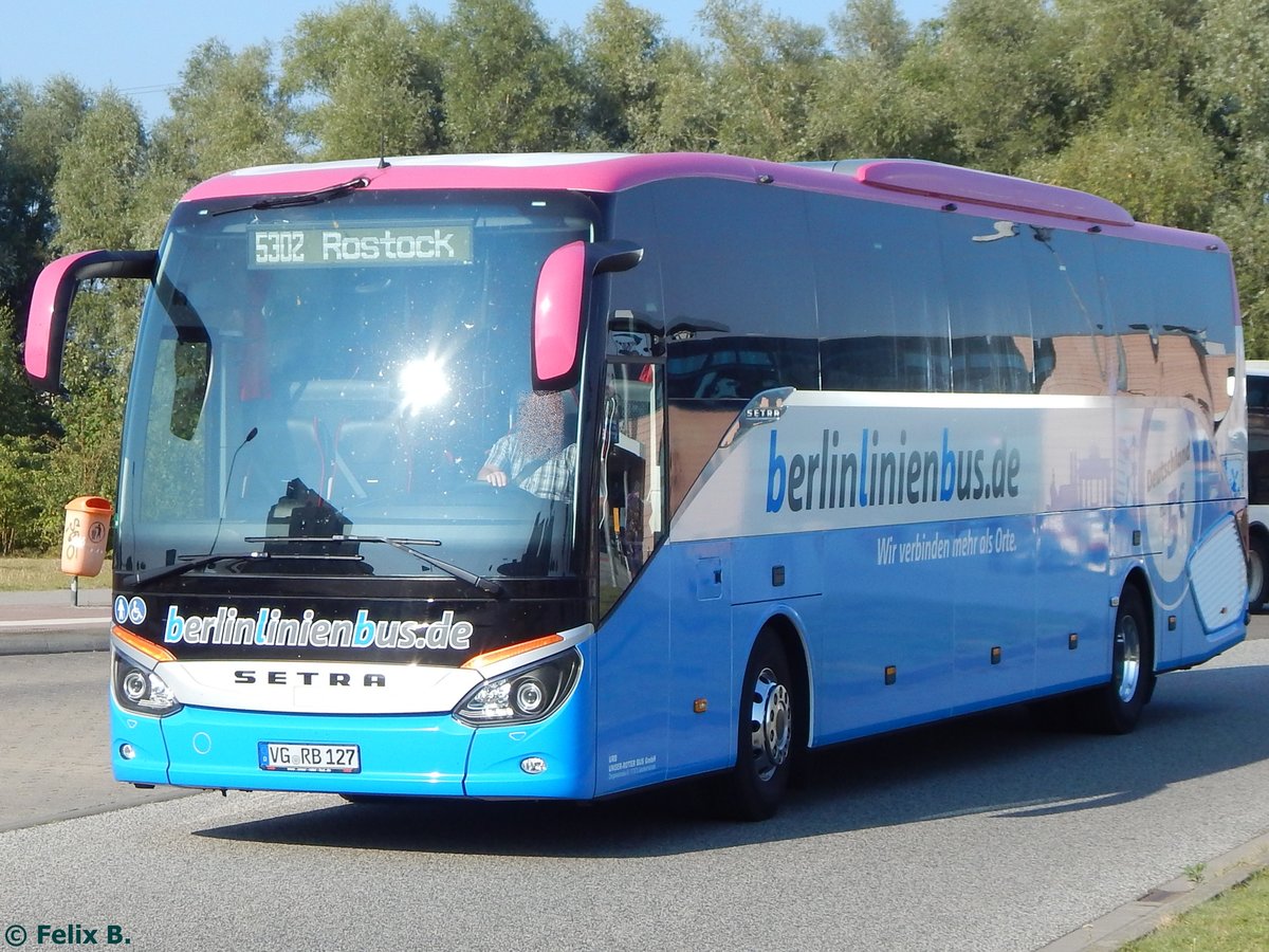 Setra 516 HD von BerlinLinienBus/URB in Rostock.