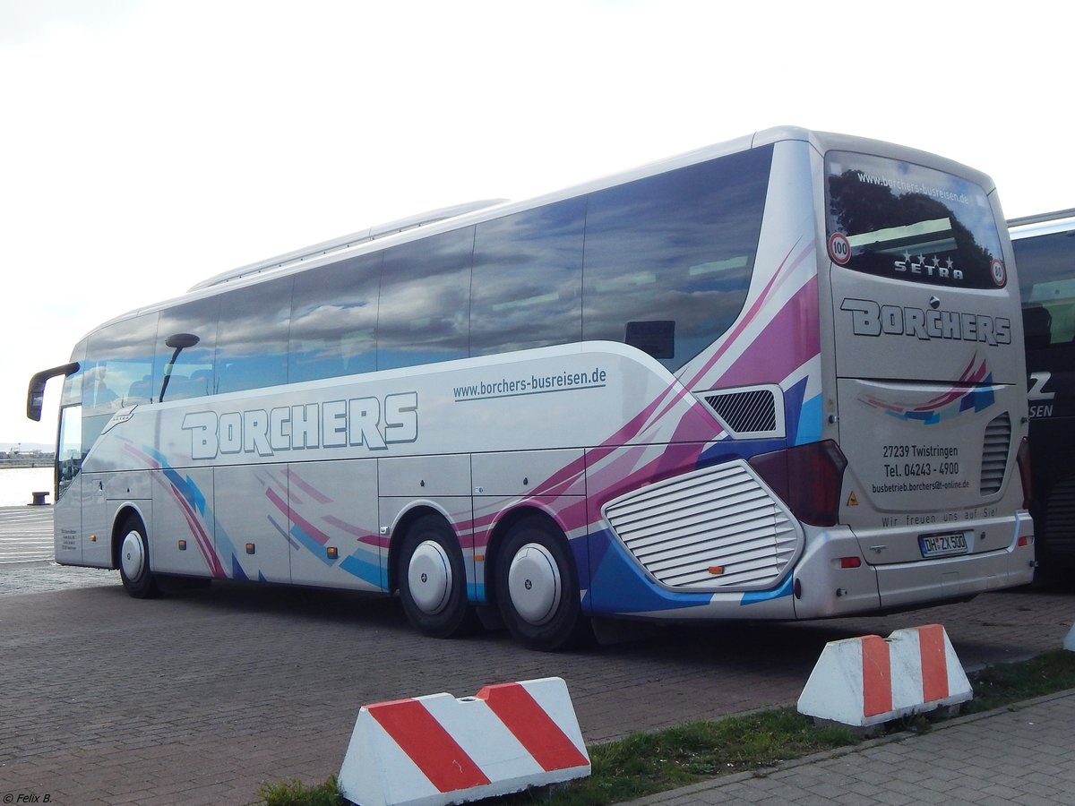 Setra 516 HD von Borchers aus Deutschland im Stadthafen Sassnitz.