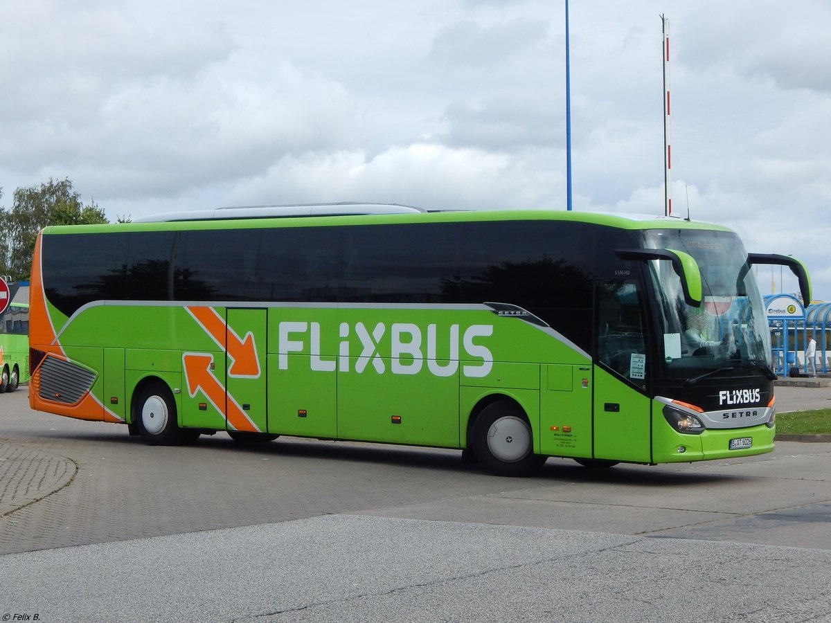 Setra 516 HD von Flixbus/BusArt aus Deutschland in Rostock. 